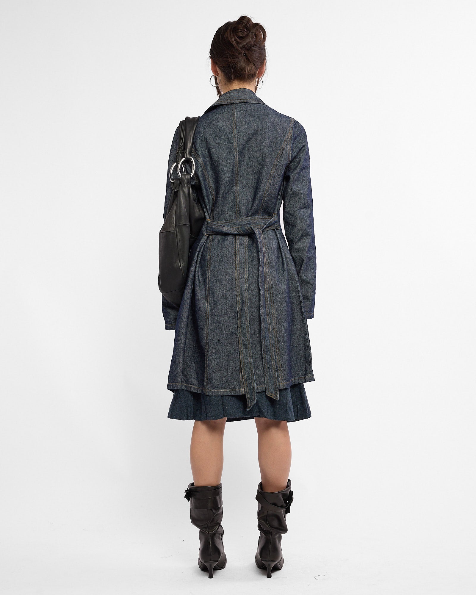 Belted Denim Trench Coat