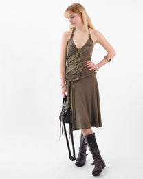 Forest Fairy Jersey Halter Dress