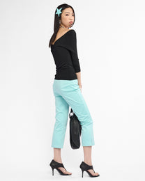 Deep V Rayon Knit Top