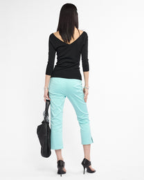 Deep V Rayon Knit Top