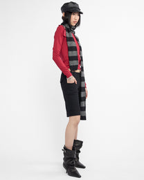 Buckled Rayon Knit Sweater