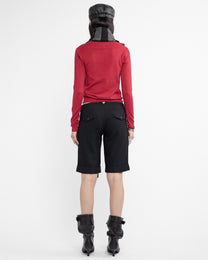 Tailored Wool Buckle Short