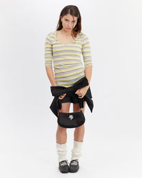 Jersey Stripe V-Neck