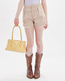 High-Waisted Lace Trim Shorts