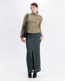 Denim Maxi Skirt