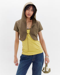 Hooded Bolero Tee &amp; Tank Set