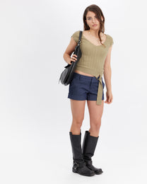 Low Rise Tailored Short - Navy