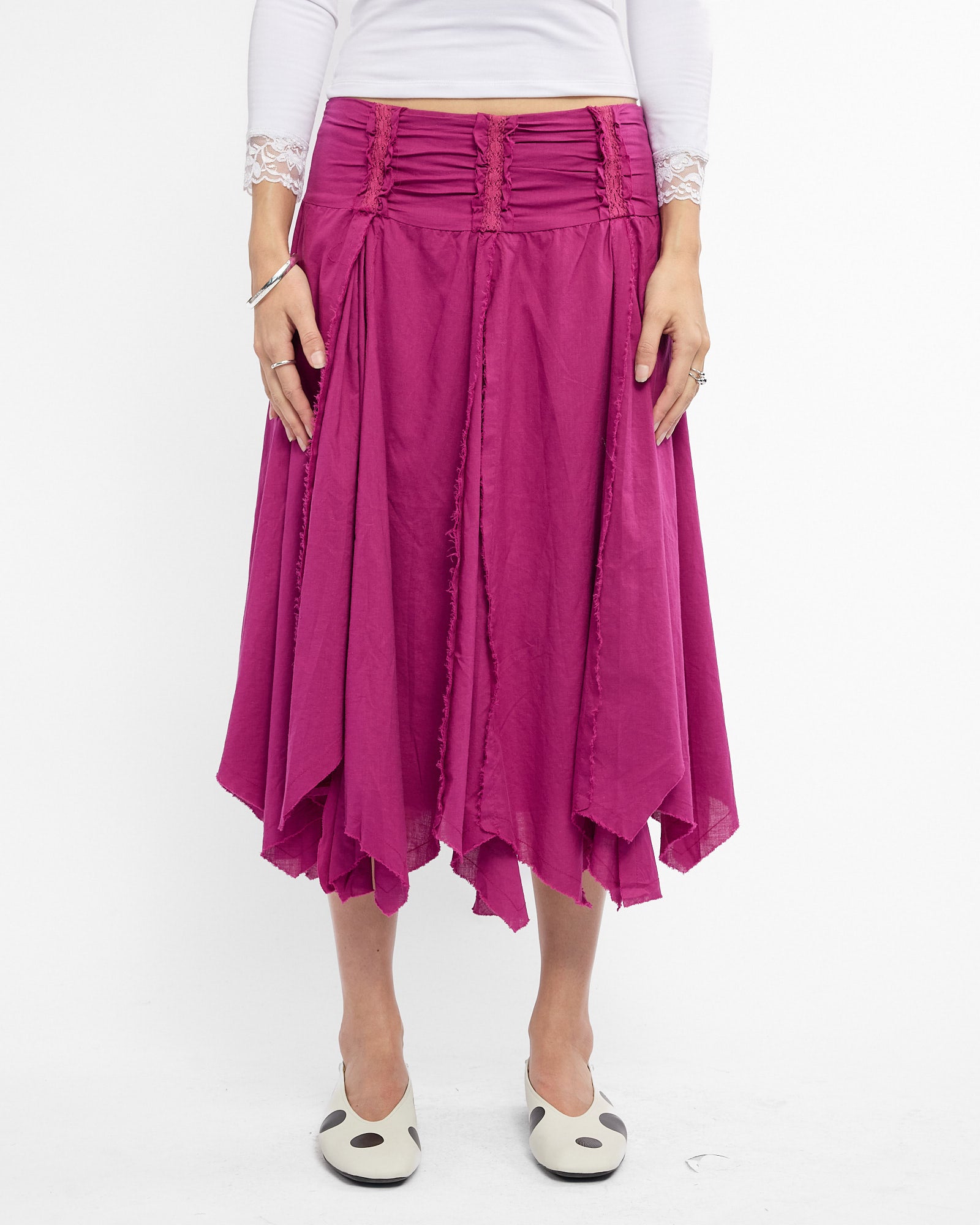 Raw Hem Adjustable Fairy Skirt