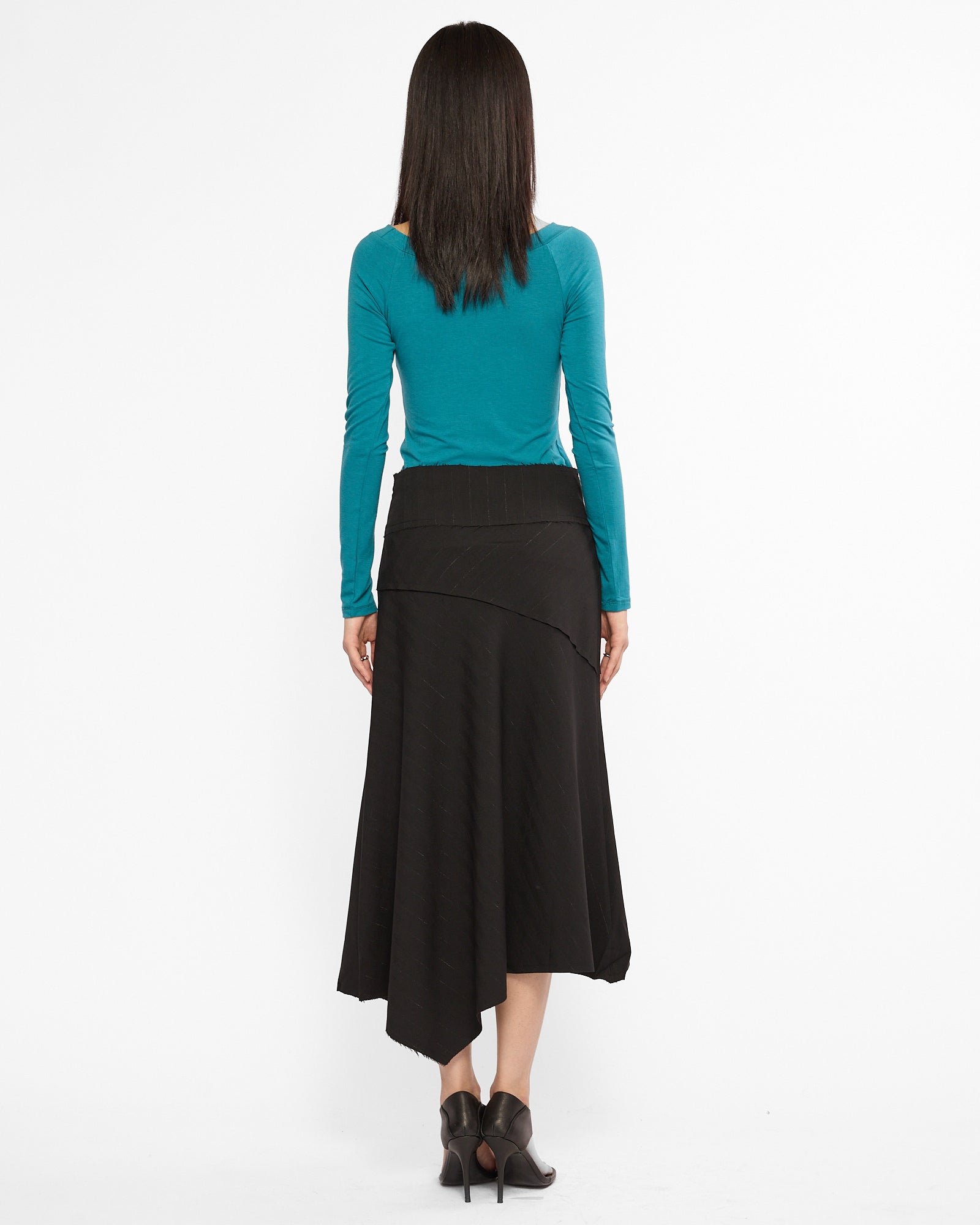 Boat Neck Long Sleeve Raglan - Turquoise
