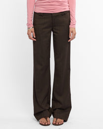 Crisscross Belted Lowrise Trousers