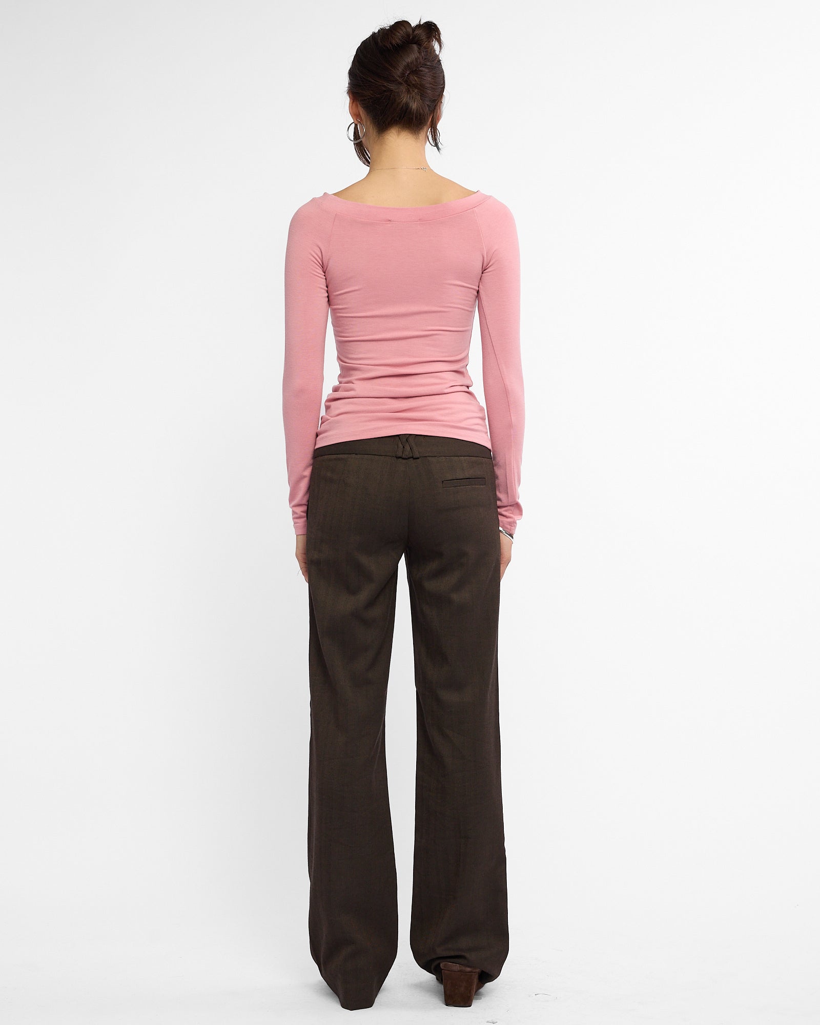 Crisscross Belted Lowrise Trousers