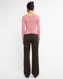 Crisscross Belted Lowrise Trousers