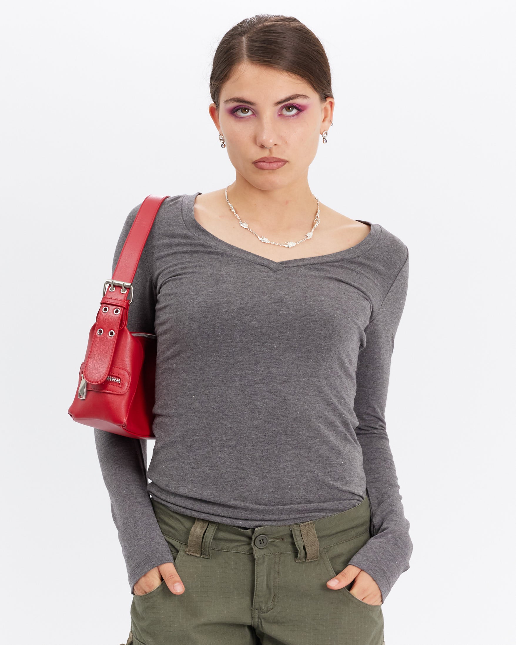 V Neck Long Sleeve Raglan