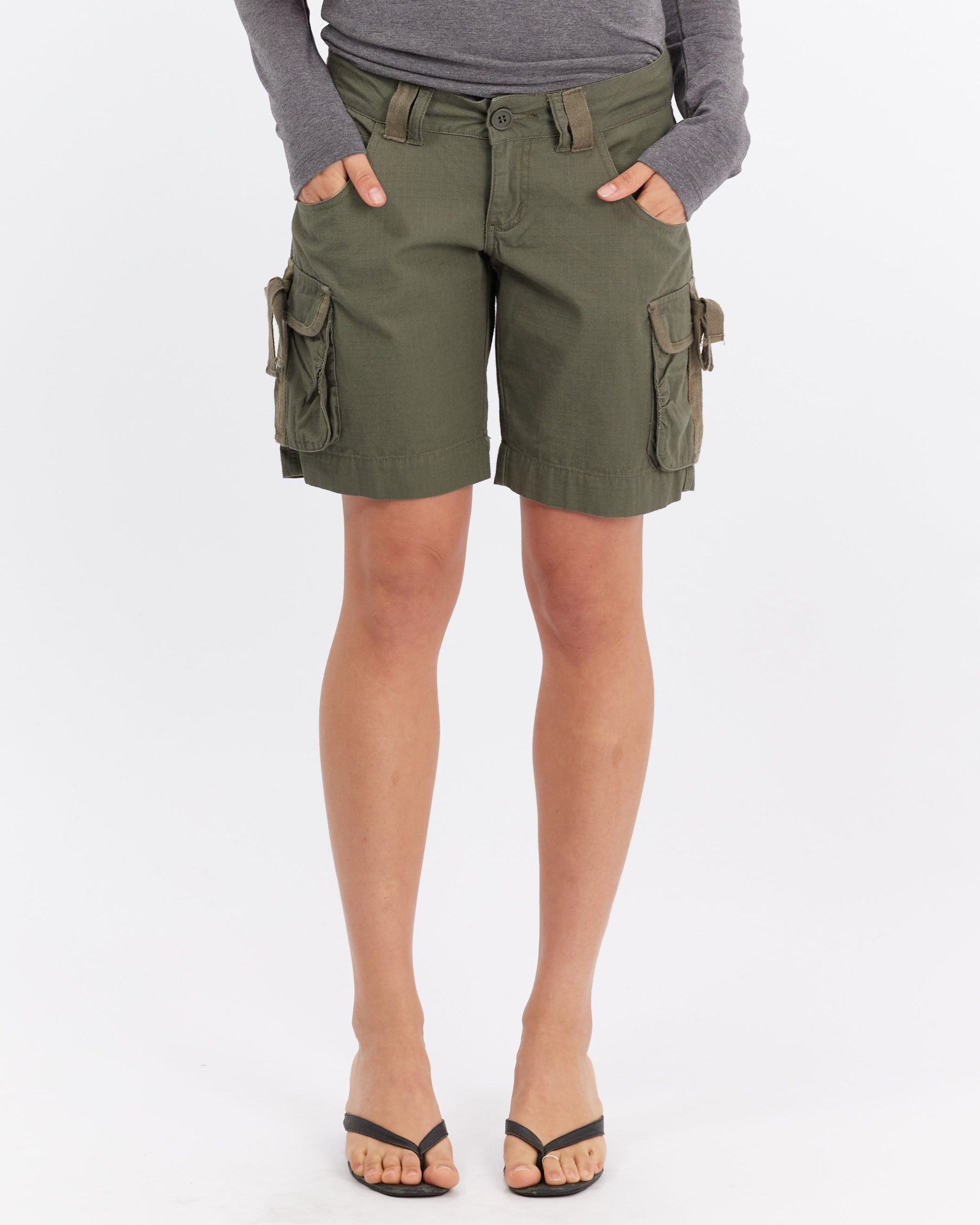 Tie Pocket Cargo Shorts
