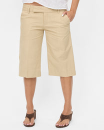 Low-rise Tailored Capri - Sand