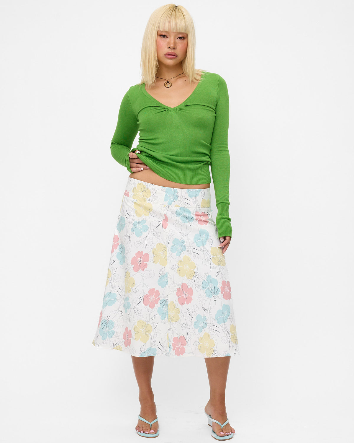 Midi Floral Skirt