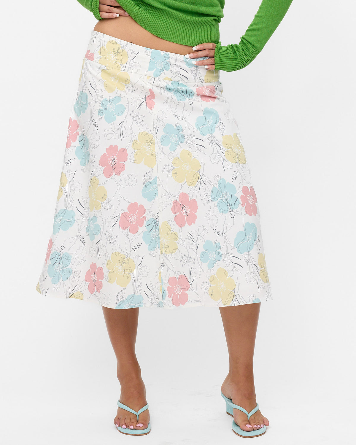Midi Floral Skirt