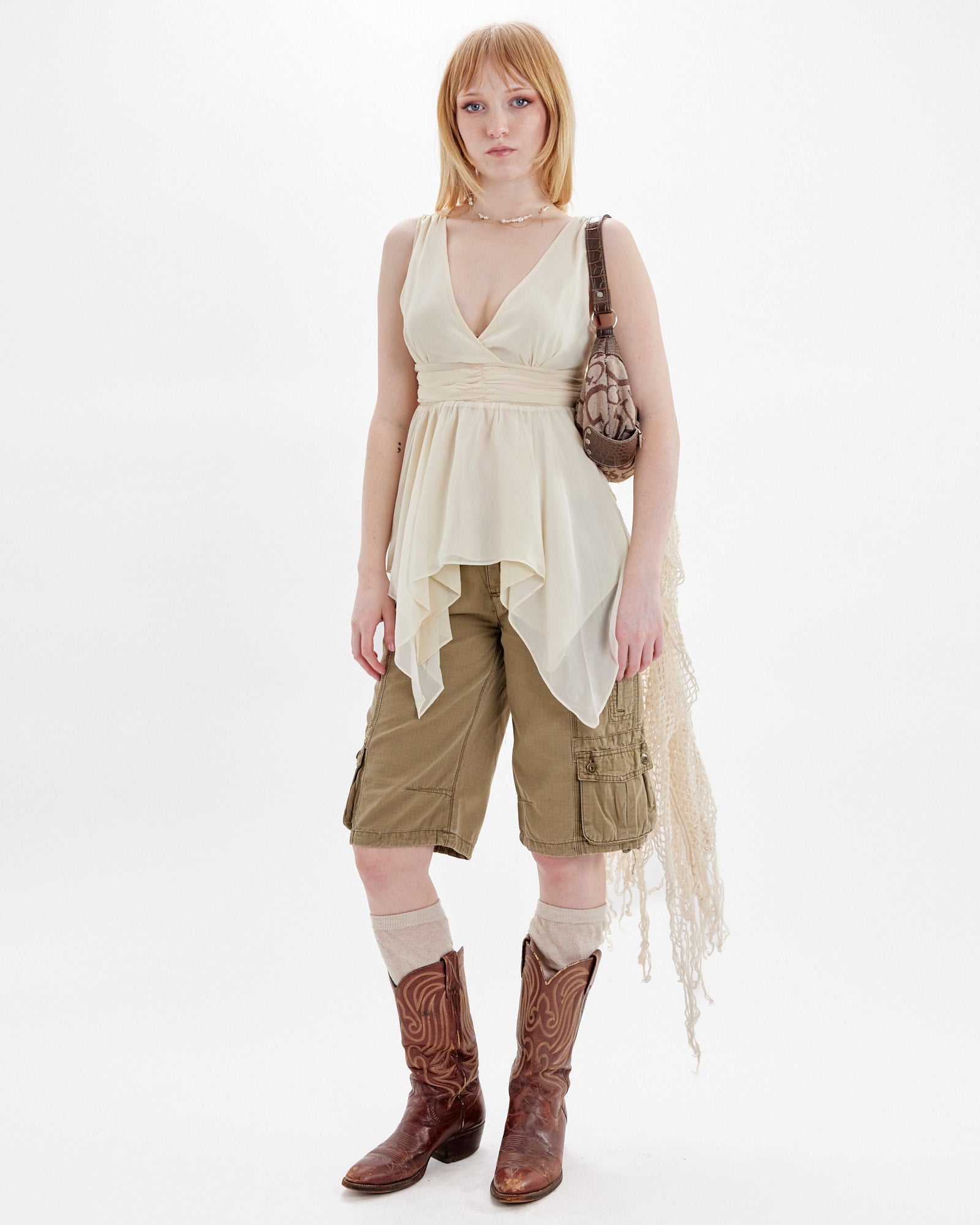 Waterfall Hem Babydoll Top