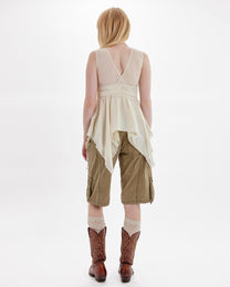 Waterfall Hem Babydoll Top