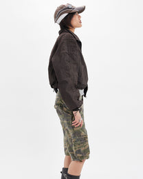 Basic Button V-Neck Tank - Grey