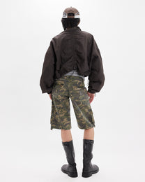 Multi Pocket Camo Cargo Shorts