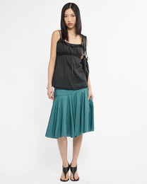 Panelled Midi Skirt - Turquoise