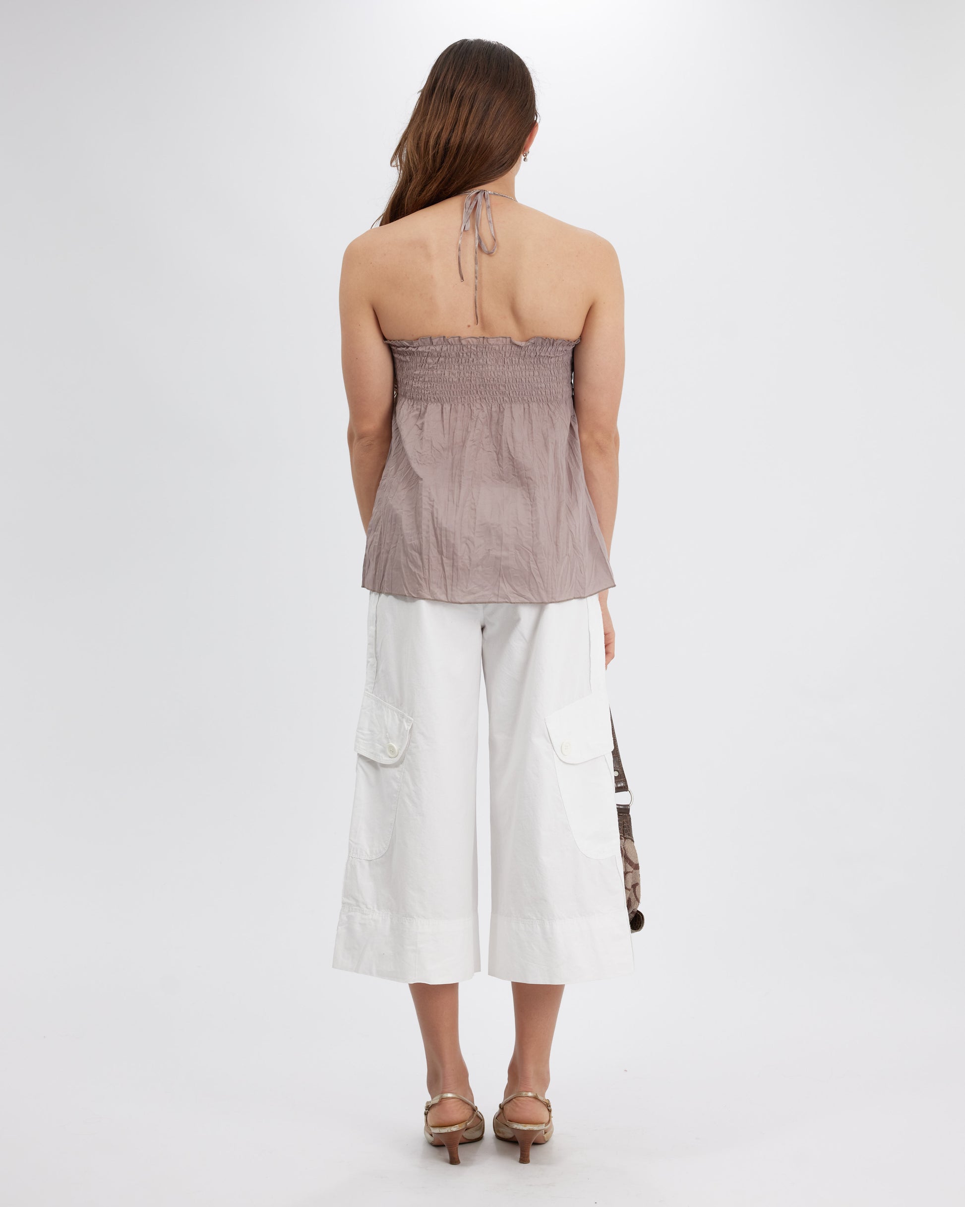 Wide Cotton Cargo Capris
