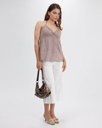 Wide Cotton Cargo Capris