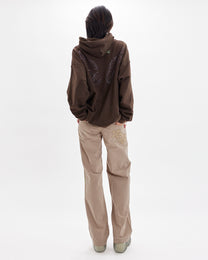 Sequin Cargo Pant - Latte