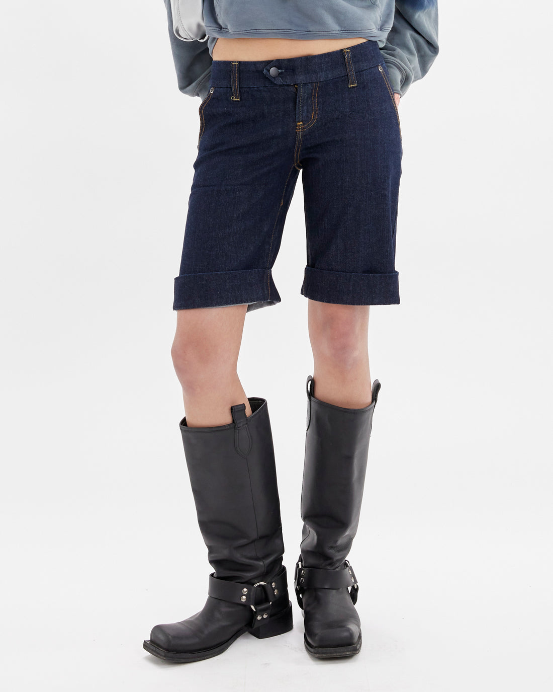 Dark Wash Denim Jorts