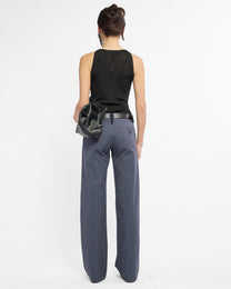 Lowrise Pinstripe Cotton Trousers
