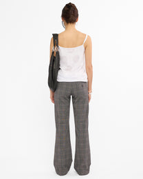 Stretch Plaid Lowrise Pants