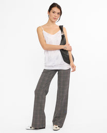 Stretch Plaid Lowrise Pants