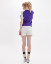 Tie Mini Shorts - White