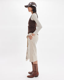 Raw Edge Tank - Chocolate