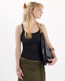 Raw Edge Tank - Black