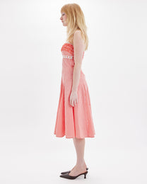 Gingham Dress - Coral