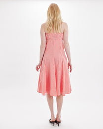 Gingham Dress - Coral