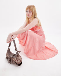 Gingham Dress - Coral