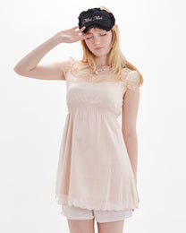 Cotton Lace Babydoll Tunic - Blush