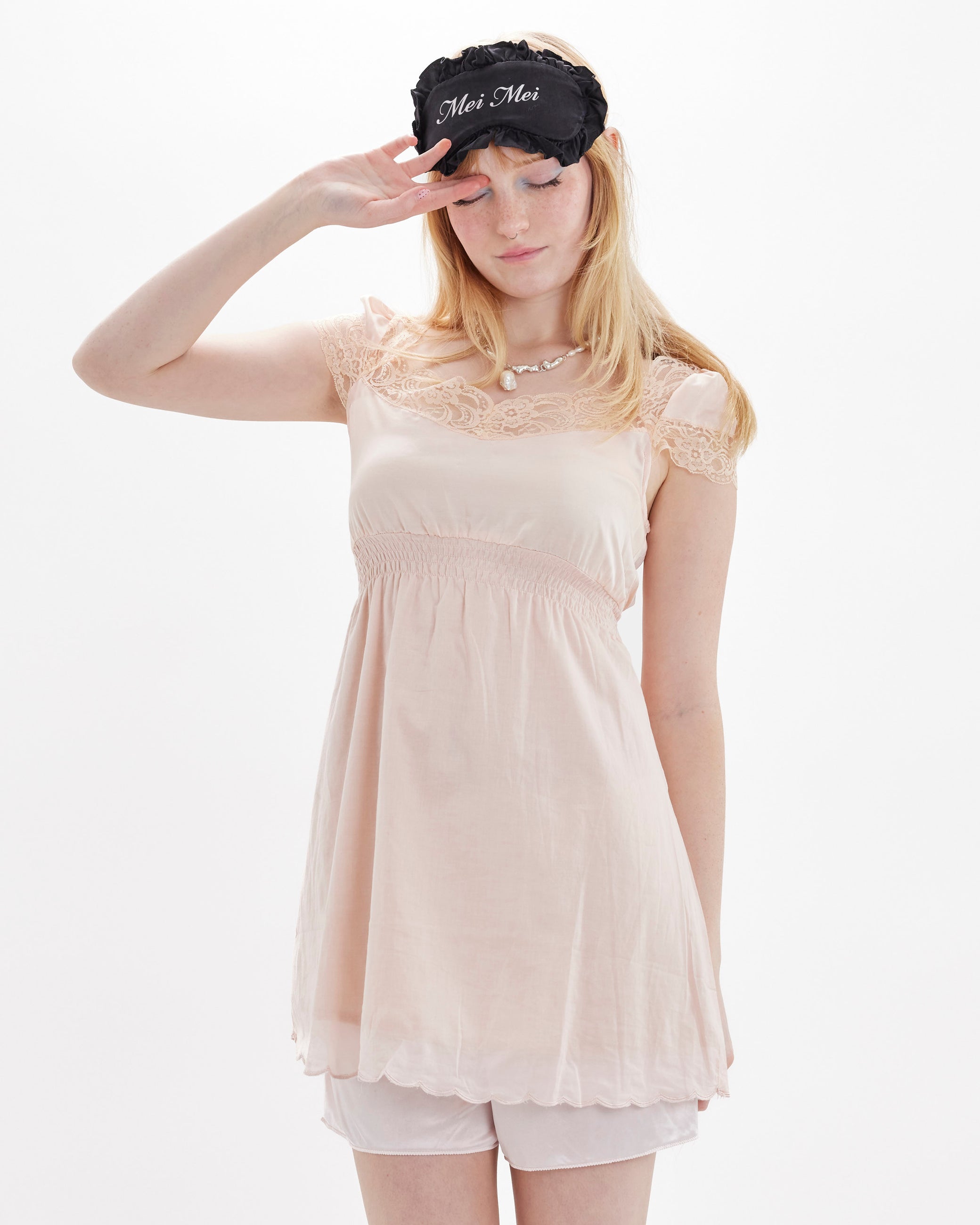 Cotton Lace Babydoll Tunic - Blush