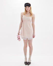 Cotton Lace Babydoll Tunic - Blush
