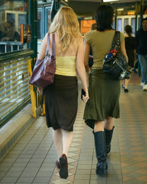 Asymmetrical Jersey Skirt - Khaki