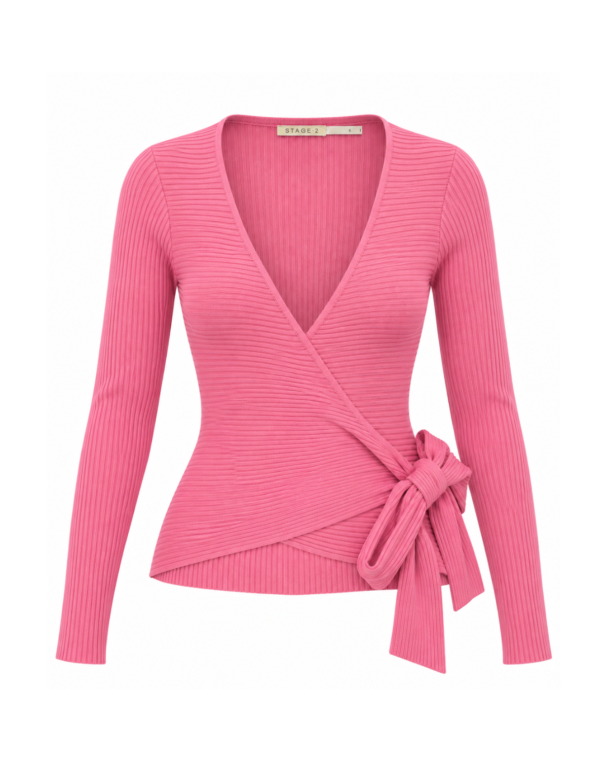 Wrap Rib Ballet Cardi - Bubblegum Pink