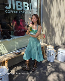 Gingham Dress - Green