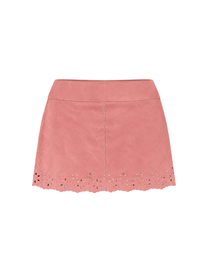 Suede Cutout Mini Skirt