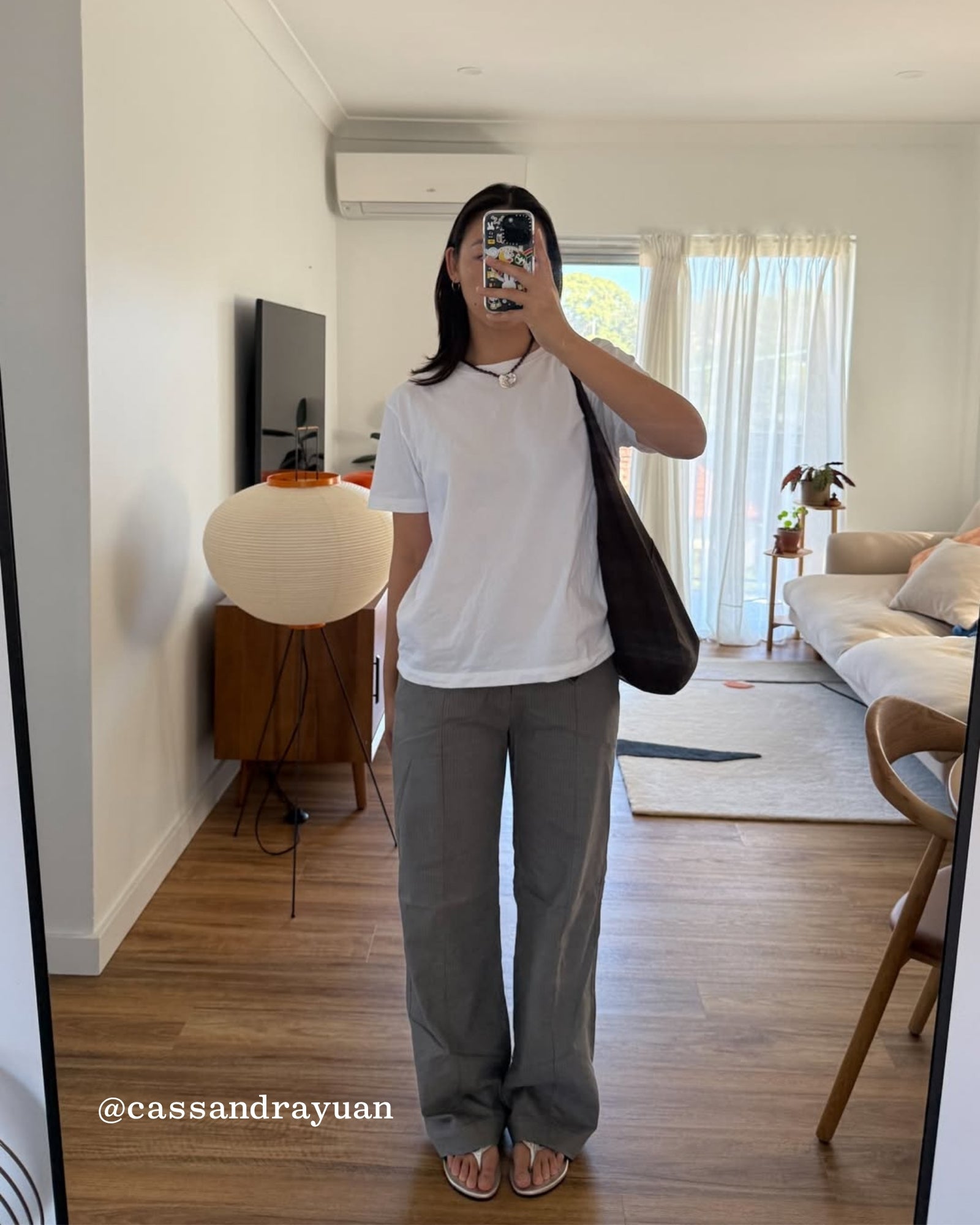 Pinstripe Low Rise Work Pant