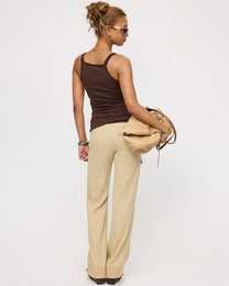 Raw Edge Tank - Chocolate