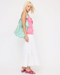 [COMING SOON] Ruffle Detail Jersey Cami - Hot Pink