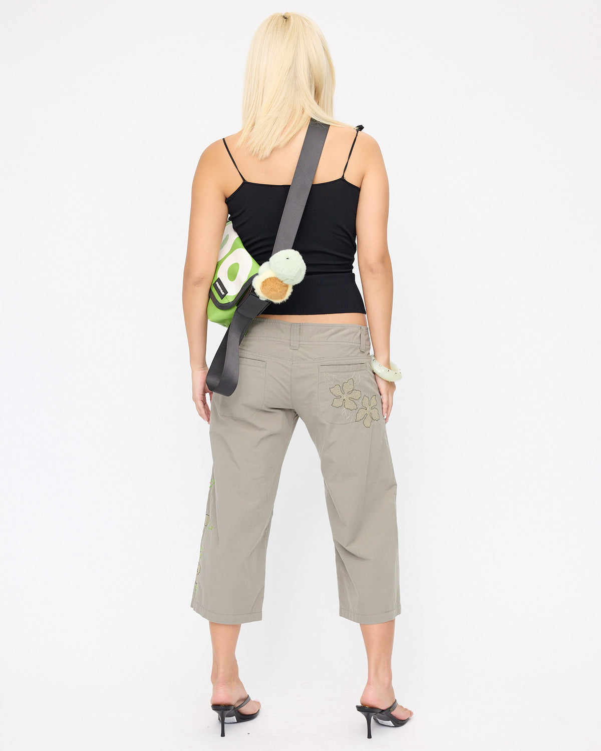 Tie Shoulder Knit Cami - Black